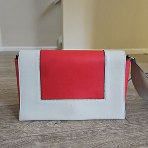 Celine Medium Frame Bag Red & Jade Green Calfskin Leather Fall 2017 Phoebe Philo